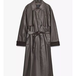 Zara Dark Brown Trench Coat